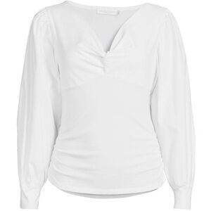 Jonathan  SIMKHAI
Hanna Cotton Puff Sleeve Top White Blouse